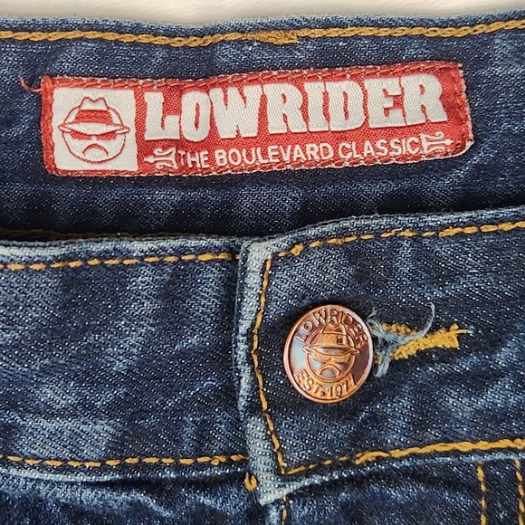 Lowrider Shorts Mens 42 Denim Streetwear Cholo Homies Baggy Classic Cars Vintage - Picture 3 of 16